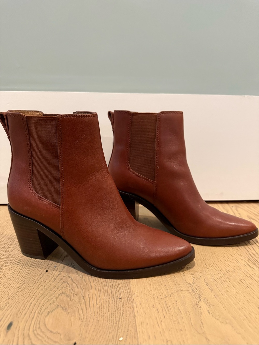 Madewell Womens Brown Leather Ankle Boots